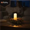 Led-ljus 17 cm – batteridrivet led blockljus / led gravljus med flimrande låga