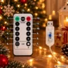 Led ljusgardin 3 × 3 m 300 led varmvit – usb, fjärrkontroll, timer och 8 lägen