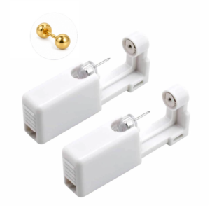 Piercingverktyg med 4 mm rund boll – guldfärgat, 2-pack