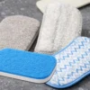 Rengöringsborste med handtag & 4 kardborrefästen – multiborste för badrum & kök