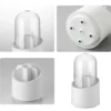 Roterbar sminkborsthållare med lock - kosmetik organisatör