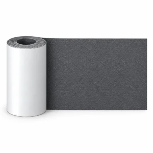 Självhäftande Lagningsläder 7,6 × 152 cm – Grå Slät PU-läder för Soffa & Bilsäte