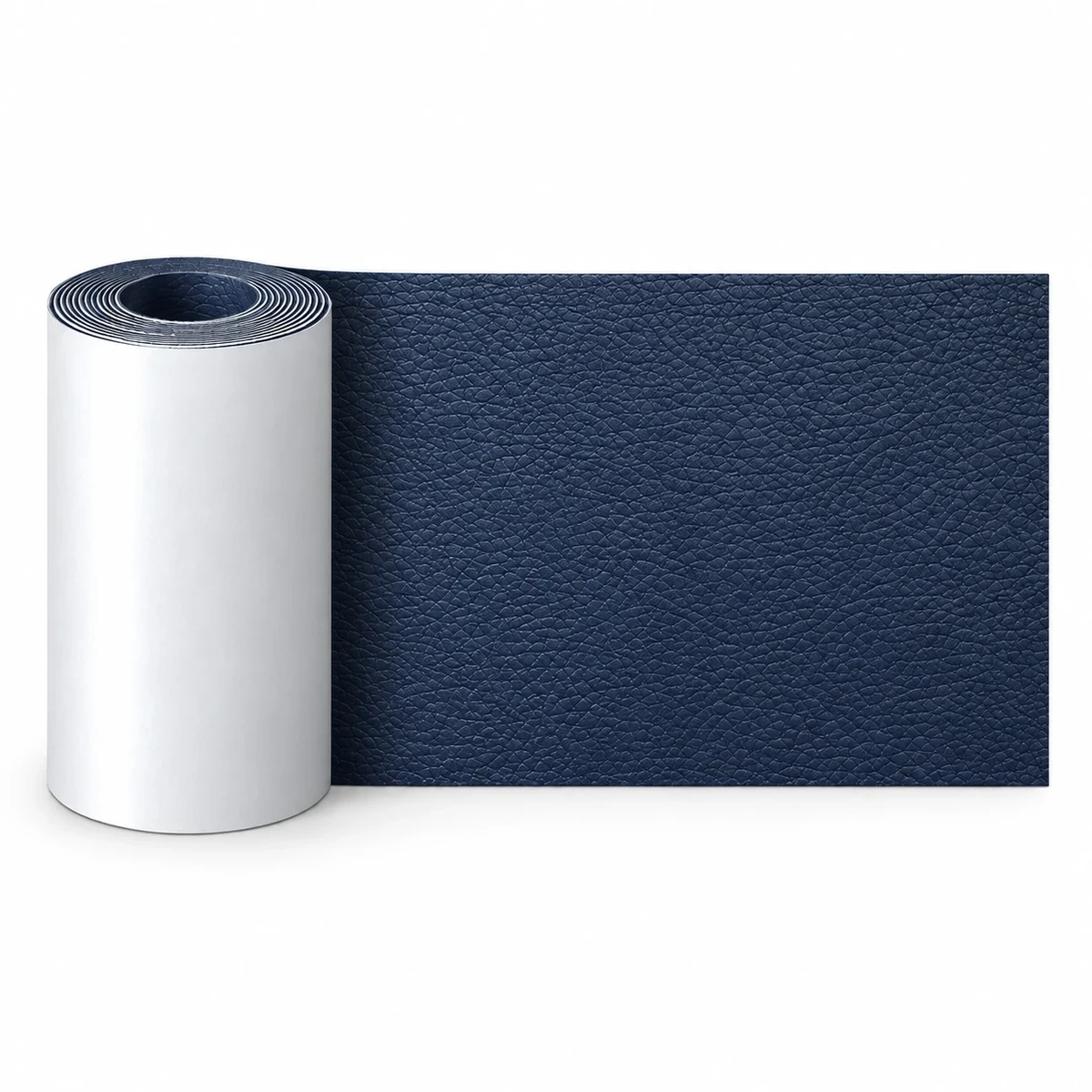Självhäftande lagningsläder 7,6 × 152 cm – marinblå pu-läder för soffa & bilsäte