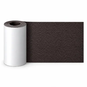 Självhäftande Lagningsläder 7,6 × 152 cm – Mörk Kaffebrun PU-läder för Soffa & Bilsäte
