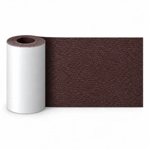 Självhäftande Lagningsläder 7,6 × 152 cm – Mörkbrun PU-läder för Soffa & Bilsäte