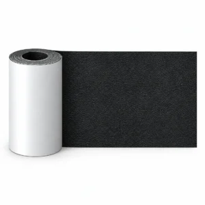 Självhäftande Lagningsläder 7,6 × 152 cm – Svart Slät PU-läder för Soffa & Bilsäte