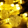 Solcellsdriven istappsljusslinga 50 led varmvit – 6,5m trädgårdsbelysning med skymningssensor