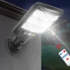 Solcellsdriven led gatulampa med rörelse- och skymningssensor + fjärrkontroll