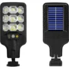 Solcellsdriven led gatulampa med rörelse- och skymningssensor + fjärrkontroll
