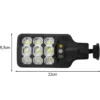 Solcellsdriven led gatulampa med rörelse- och skymningssensor + fjärrkontroll