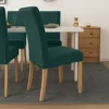 Stolsöverdrag 6-pack mörkgrön – stretch elastiska skydd 65x40x35 cm