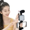 Vlogging kit: mobilhållare och mikrofon för tiktok, videoinspelning och streaming