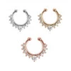 3-pack Fake Septum Näsring Fakepiercing Guld/silver/roséguld