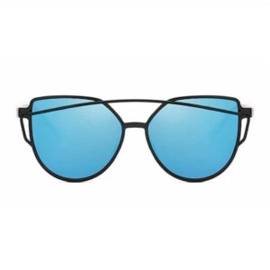 Retro Solglasögon Svart Blått Glas