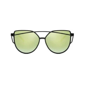 Retro Solglasögon Svart Gult Glas