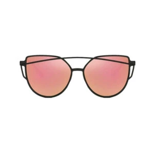 Retro Solglasögon Svart Rosa Glas
