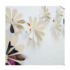 Väggdekoration 12-pack blommor 3d silver väggdekal väggdekor