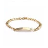 Kedja armband länk med id bricka guld