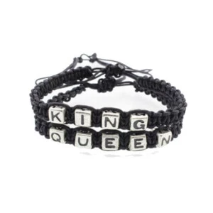 2-pack King Queen Gulliga Armband För Par