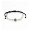 Elegant Och Stilrent Armband Lux Macrame Kopparkulor (silver)