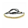 Elegant Och Stilrent Armband Lux Macrame Kopparkulor (guld)