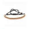 Elegant Och Stilrent Armband Lux Macrame Kopparkulor (roséguld)