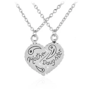 Tvådelat Halsband För Mor Och Dotter Hjärta