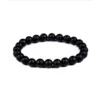 Handgjort Armband Naturliga Svarta Stenar