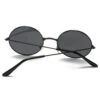 Svarta runda solglasögon retro mörkt glas