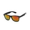 Svarta Wayfarer Solglasögon Rött Spegelglas
