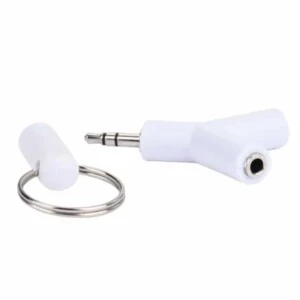 Universal Aux Splitter Adapter Nyckelring Lyssna 2 Samtidigt!
