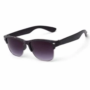 Clubmaster Solglasögon Svart Trä Mörkt Glas