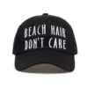 Svart Strapback Keps Dad Hat Beach Hair Dont Care