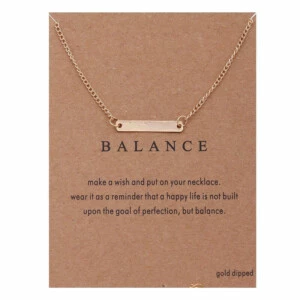 Gåvohalsband Guld Balans/balance Kedja Hänge