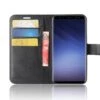 Samsung galaxy s8 plånboksfodral svart läder skinn fodral