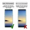 Heltäckande galaxy note 8 skärmskydd nanoedge skyddsplast