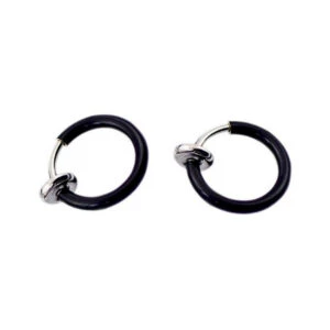 2-pack Svart Fake Piercing Öron Läpp Näsring Septum Läppring