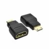 Guldpläterad Mini Hdmi Till Hdmi Adapter 1080p 4k Uhd 3d Tv