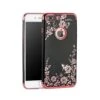 Iphone 7 8 Plus Svart Mobilskal Blommor Rosa Rose Gold