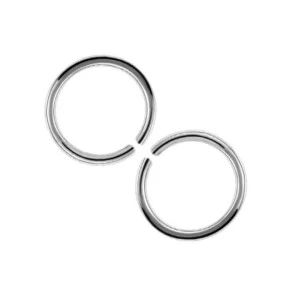 2-pack Silver Fake Piercing Öron Läpp Näsring Septum Läppring