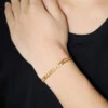Armband länk/kedja i guld 5mm herrarmband
