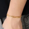 Armband länk/kedja i guld 5mm herrarmband