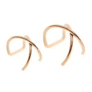 2-pack Fake Helix Piercing Öron Örhänge Ear Cuff Utan Hål Roseguld