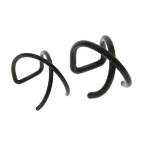 2-pack Fake Helix Piercing Öron Örhänge Ear Cuff Utan Hål Svart