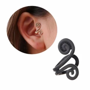 Fake Helix Tragus Piercing Öron Örhänge Ear Cuff Utan Hål Svart