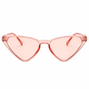 Rosa Genomskinliga Solglasögon Ljust Glas