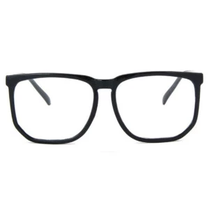 Svarta Stora Retro Glasögon Klarglas Klart Glas Utan Styrka