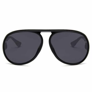 Svarta Aviator Pilot Solglasögon Mörkt Glas