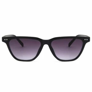 Svarta Retro Wayfarer Solglasögon Mörkt Glas