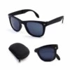 Vikbara Svarta Wayfarer Solglasögon